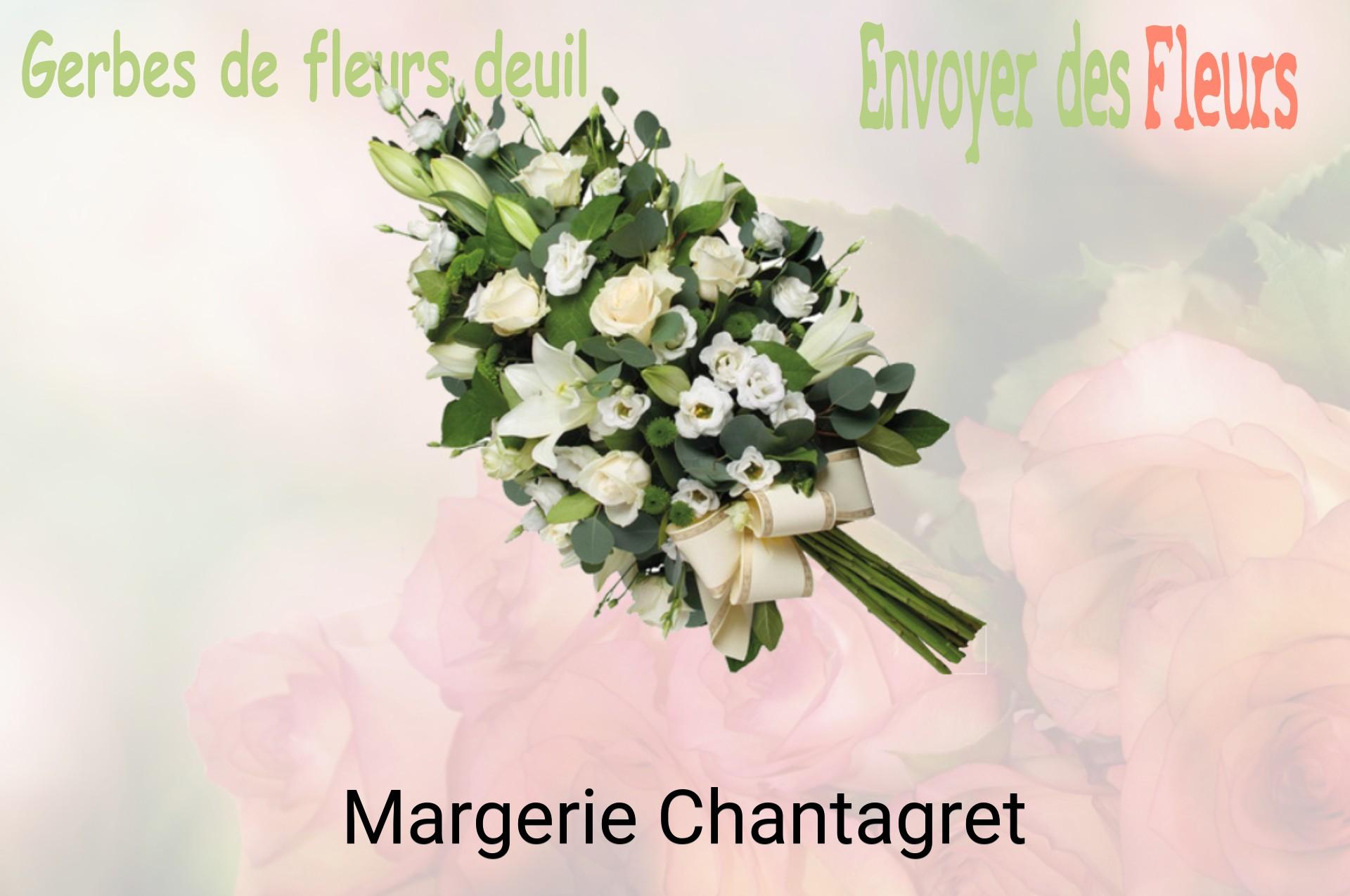 Gerbe de fleurs de deuil livrée à Margerie-Chantagret